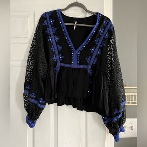 Free People Balloon Sleeve Top